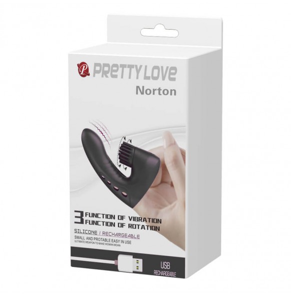 PRETTY LOVE - Finger Magic Drill Vibrator (Chargeable - Black)